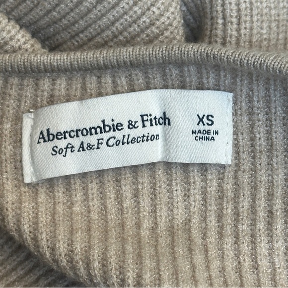 Abercrombie & Fitch Soft A&F Collection Cardigan Longline Tie Front Beige XS - Picture 6 of 9